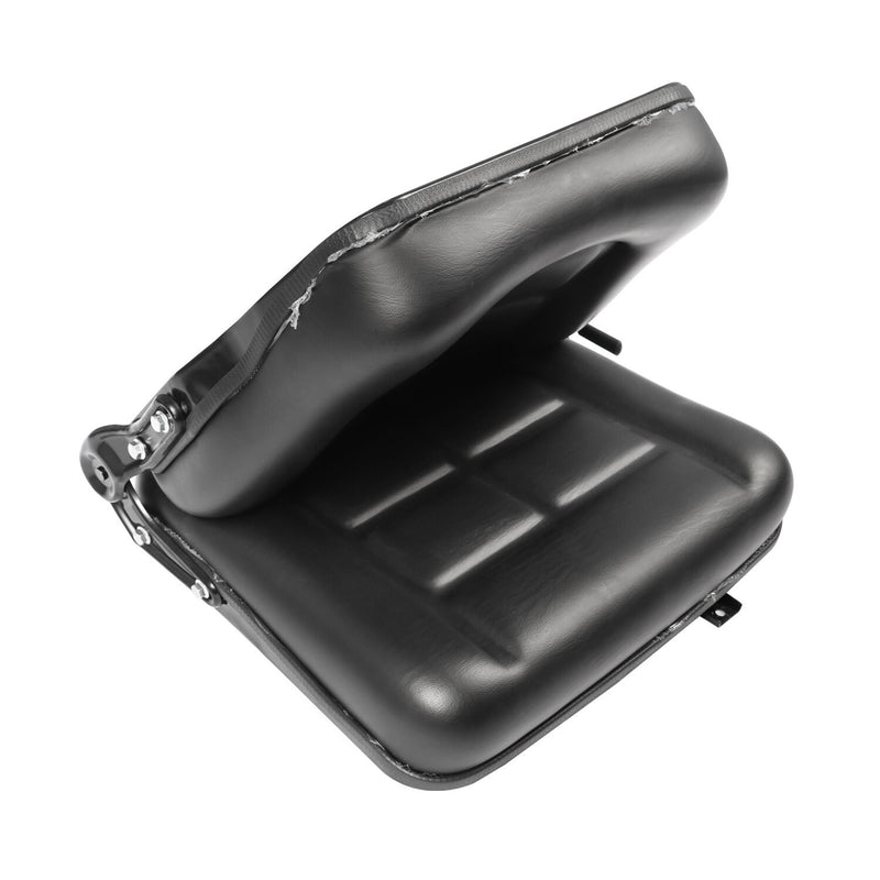 DURAFORCE Universal Fold Down Tractor Forklift Seat with Micro Switch and Slide - Black