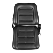 DURAFORCE Universal Fold Down Tractor Forklift Seat with Micro Switch and Slide - Black