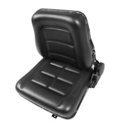DURAFORCE Universal Fold Down Tractor Forklift Seat with Micro Switch and Slide - Black