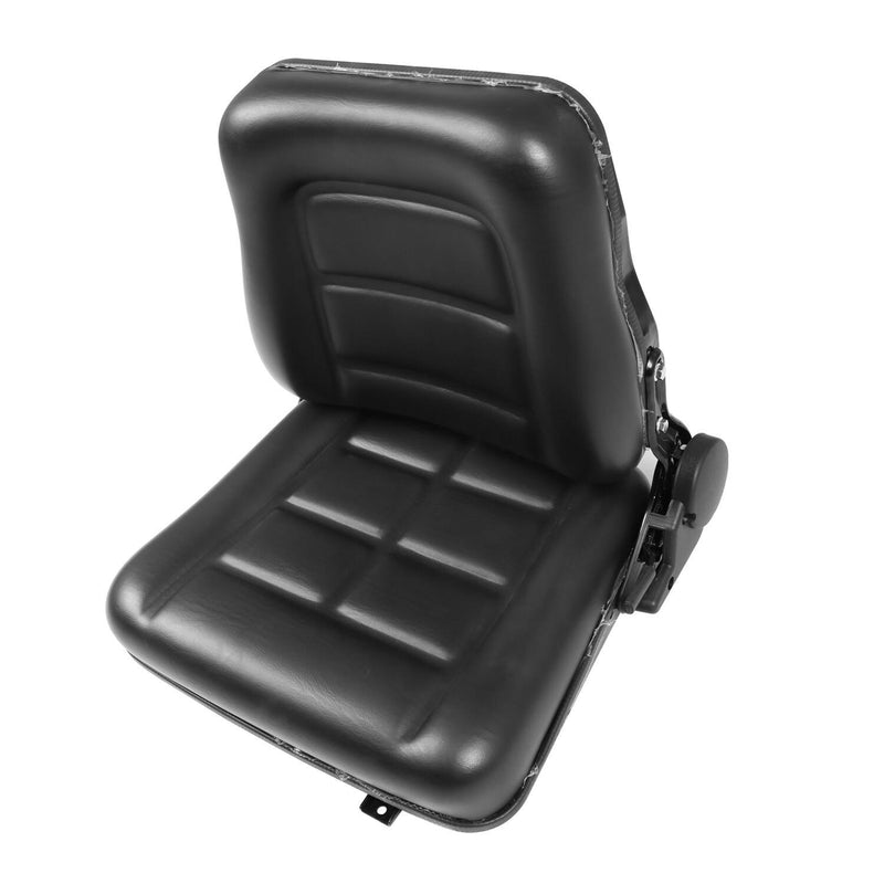 DURAFORCE Universal Fold Down Tractor Forklift Seat with Micro Switch and Slide - Black