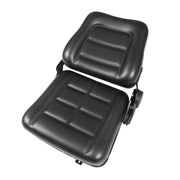 DURAFORCE Universal Fold Down Tractor Forklift Seat with Micro Switch and Slide - Black