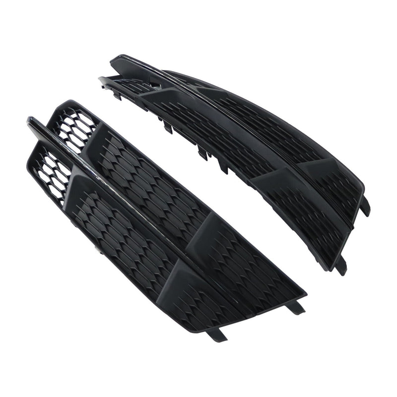 DURAFORCE AUDI S6 A6 S-Line 2016-2018 Black Front Fog Light Cover Honeycomb Grille
