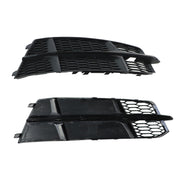 DURAFORCE AUDI S6 A6 S-Line 2016-2018 Black Front Fog Light Cover Honeycomb Grille