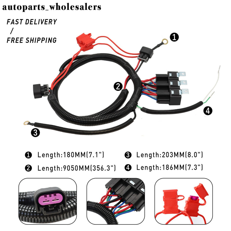 DURAFORCE 1999-2006 ECU Dual Electric Fan Upgrade Wiring Harness 7L5533A226T