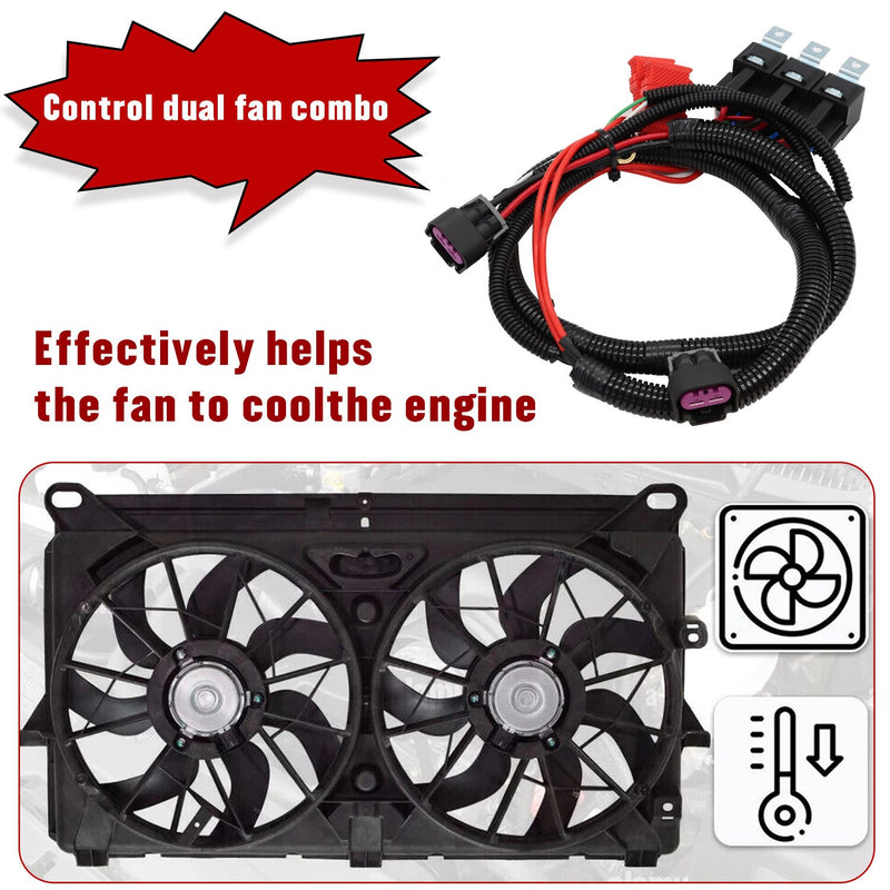 DURAFORCE 1999-2006 ECU Dual Electric Fan Upgrade Wiring Harness 7L5533A226T