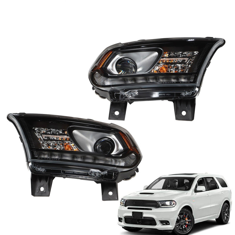 DURAFORCE 2016-2020 Dodge Durango HID Headlights w/ DRL Left & Right Side Set