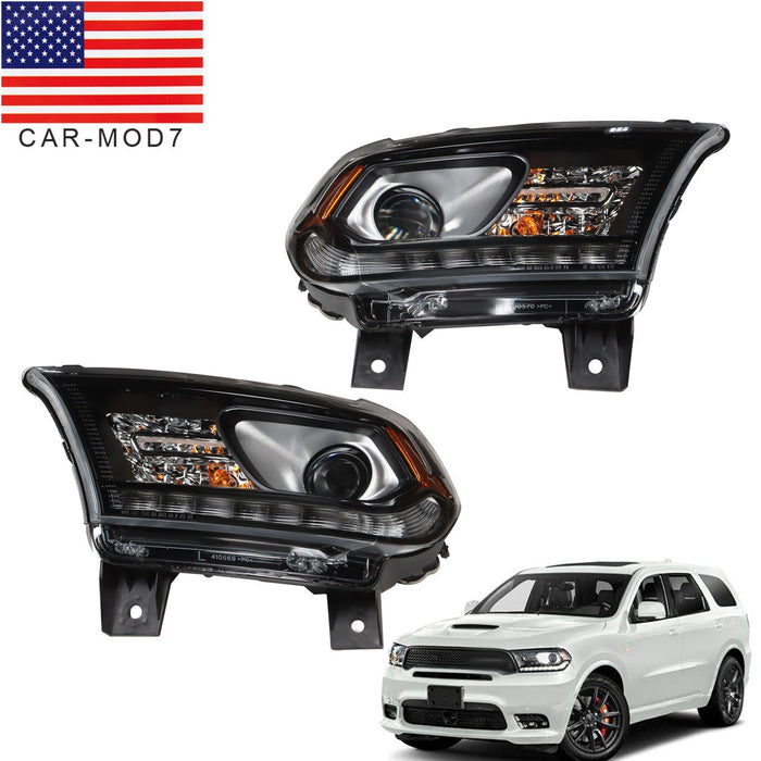DURAFORCE 2016-2020 Dodge Durango HID Headlights w/ DRL Left & Right Side Set