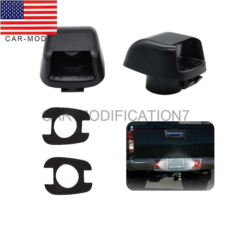 DURAFORCE 07-19 Nissan Frontier Rear Bumper Lamp License Plate Light Cover Black Shell