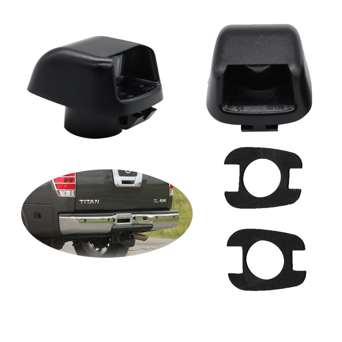 DURAFORCE 07-19 Nissan Frontier Rear Bumper Lamp License Plate Light Cover Black Shell