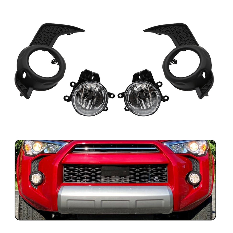 DURAFORCE Fog Light Bezel Trim Covers for 2014-2020 Toyota 4Runner TRD SR5