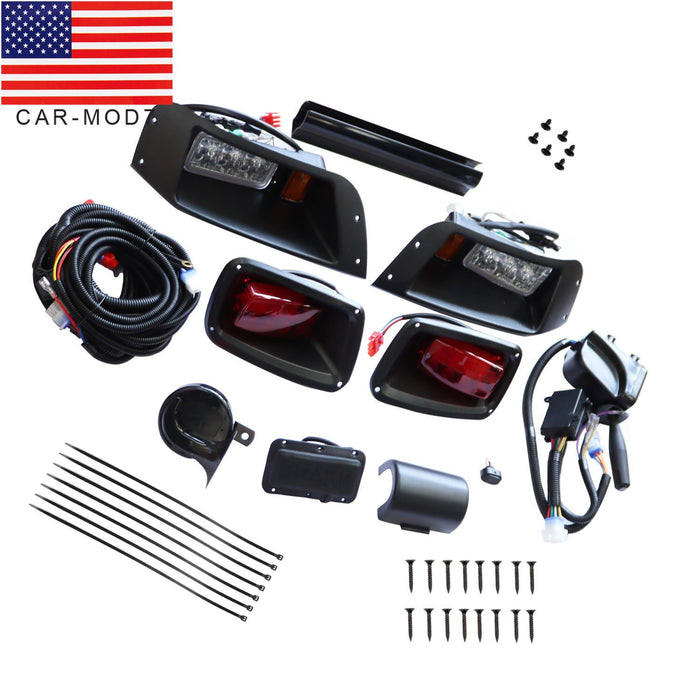 DURAFORCE 1996-2013 EZGO TXT Golf Cart LED Headlight & Tail Light Street Kit