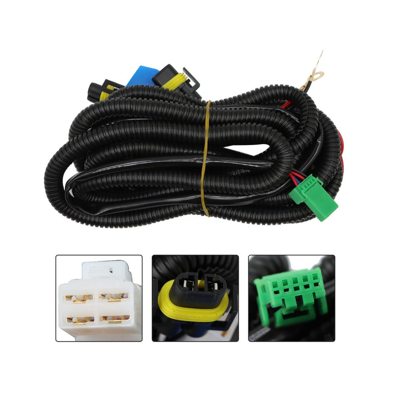 DURAFORCE LED Fog Lights Kit w/ Bezel, Switch, Wires & Relay for 19-21 Nissan Murano