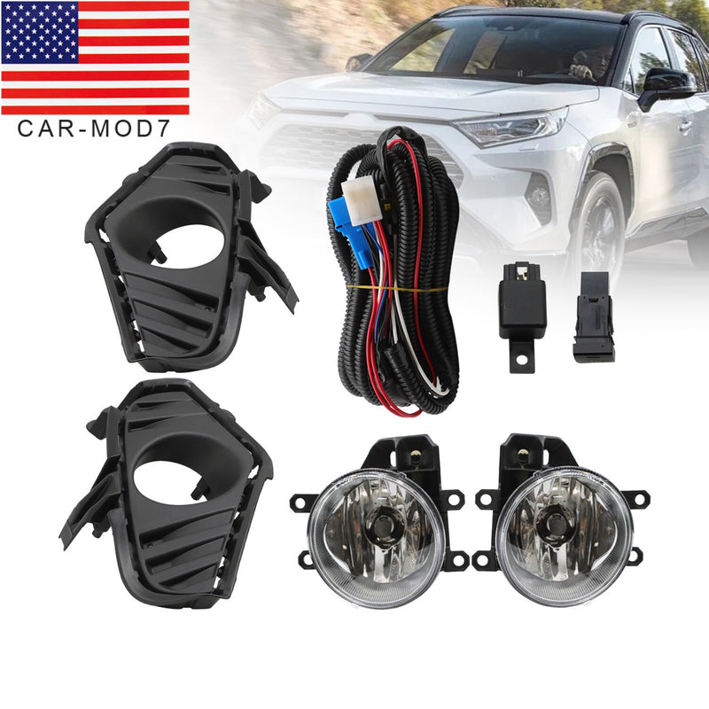 DURAFORCE Toyota RAV4 2019-2023 Front Bumper Halogen Fog Lights Replacement Pair