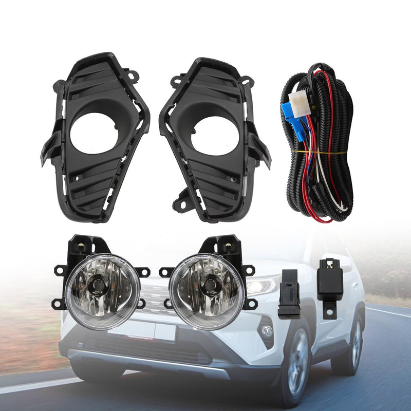 DURAFORCE Toyota RAV4 2019-2023 Front Bumper Halogen Fog Lights Replacement Pair
