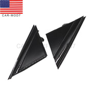 DURAFORCE 12-17 FIAT 500 Gloss Black Door Mirror Flag Covers Left & Right Pair Moldings