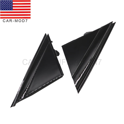 DURAFORCE 12-17 FIAT 500 Gloss Black Door Mirror Flag Covers Left & Right Pair Moldings