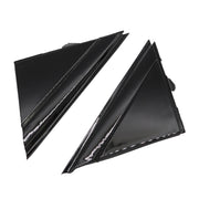 DURAFORCE 12-17 FIAT 500 Gloss Black Door Mirror Flag Covers Left & Right Pair Moldings