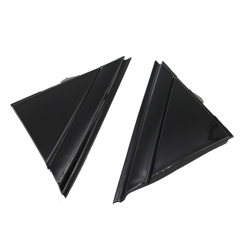 DURAFORCE 12-17 FIAT 500 Gloss Black Door Mirror Flag Covers Left & Right Pair Moldings