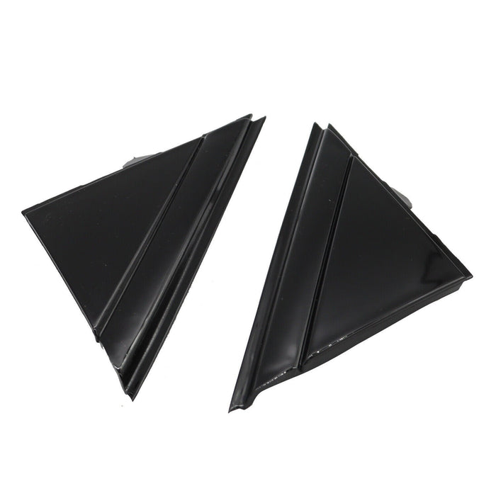 DURAFORCE 12-17 FIAT 500 Gloss Black Door Mirror Flag Covers Left & Right Pair Moldings