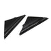 DURAFORCE 12-17 FIAT 500 Gloss Black Door Mirror Flag Covers Left & Right Pair Moldings