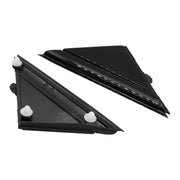 DURAFORCE 12-17 FIAT 500 Gloss Black Door Mirror Flag Covers Left & Right Pair Moldings