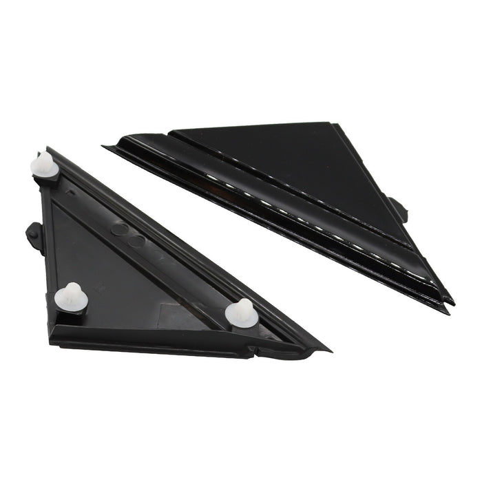 DURAFORCE 12-17 FIAT 500 Gloss Black Door Mirror Flag Covers Left & Right Pair Moldings