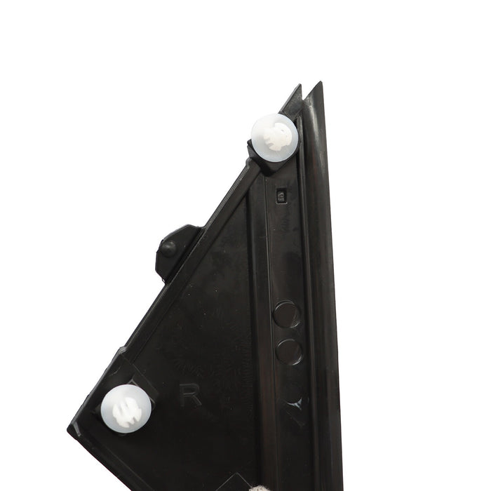 DURAFORCE 12-17 FIAT 500 Gloss Black Door Mirror Flag Covers Left & Right Pair Moldings