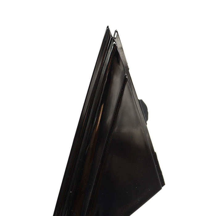 DURAFORCE 12-17 FIAT 500 Gloss Black Door Mirror Flag Covers Left & Right Pair Moldings