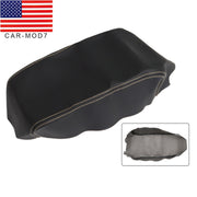 DURAFORCE Nissan Maxima 2016-2019 Black Leather Console Armrest Cover Beige Stitch