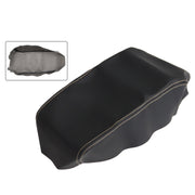 DURAFORCE Nissan Maxima 2016-2019 Black Leather Console Armrest Cover Beige Stitch