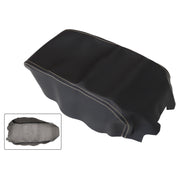 DURAFORCE Nissan Maxima 2016-2019 Black Leather Console Armrest Cover Beige Stitch
