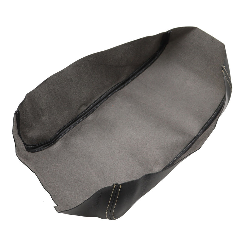 DURAFORCE Nissan Maxima 2016-2019 Black Leather Console Armrest Cover Beige Stitch
