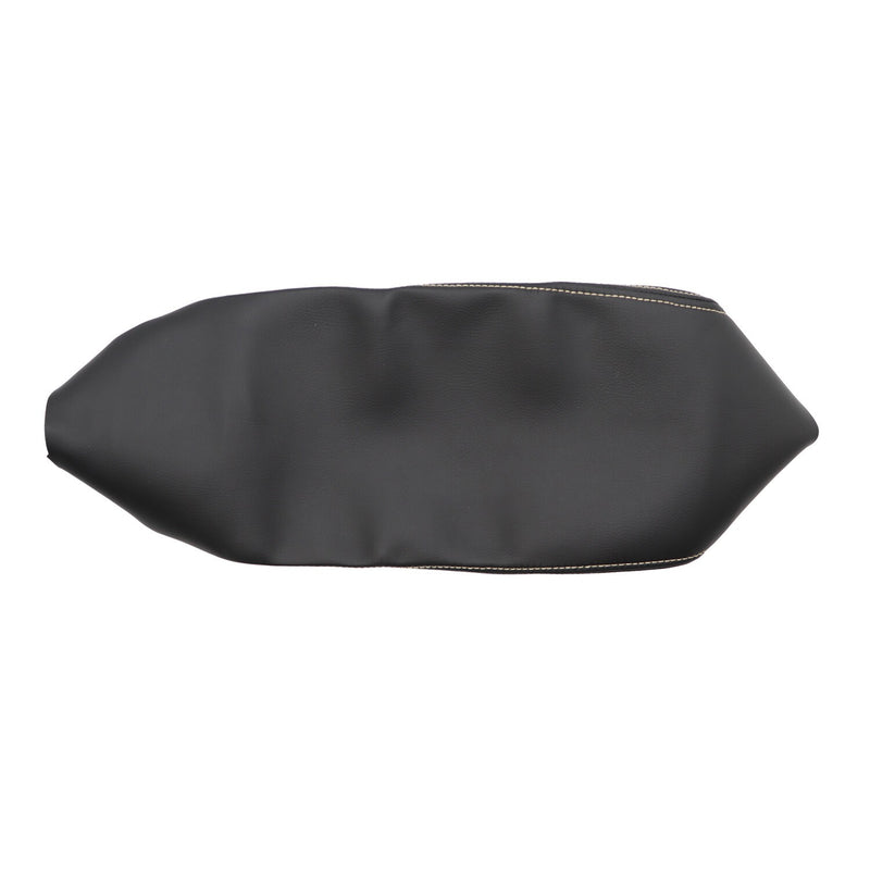 DURAFORCE Nissan Maxima 2016-2019 Black Leather Console Armrest Cover Beige Stitch
