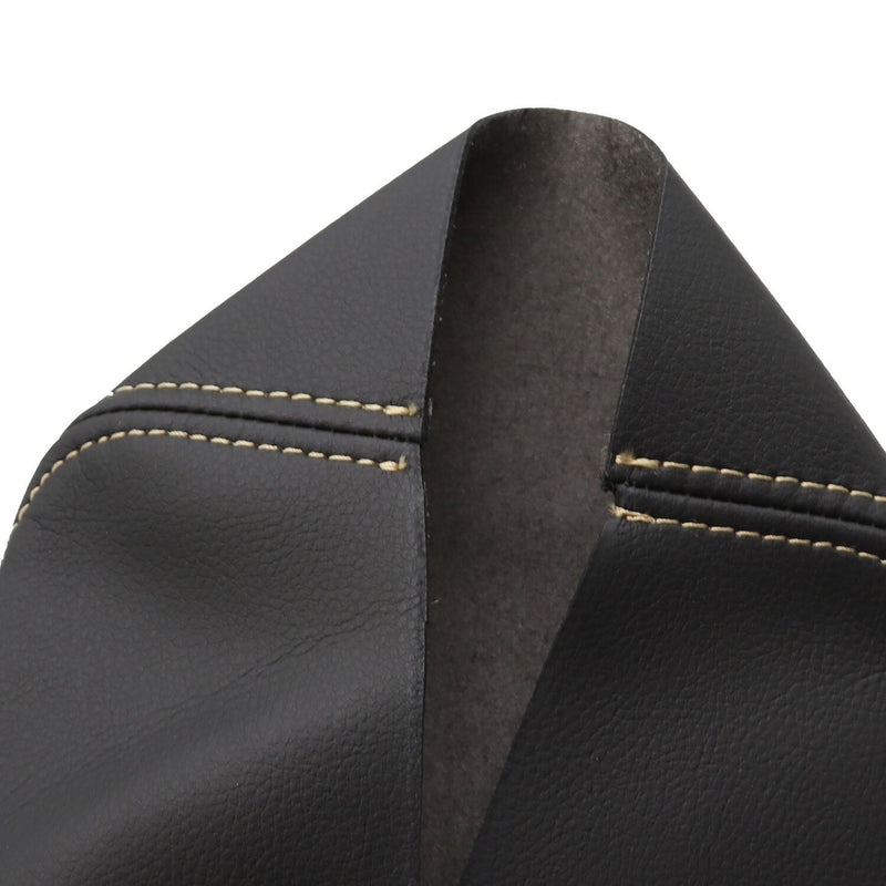 DURAFORCE Nissan Maxima 2016-2019 Black Leather Console Armrest Cover Beige Stitch