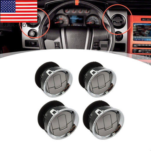 DURAFORCE 09-14 Ford F-150 Chrome AC Heater Air Vent Dashboard Louvre 4X Interior