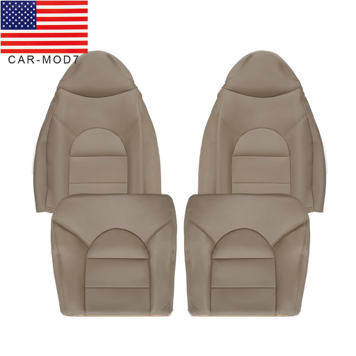 DURAFORCE 1999-2000 Ford F250 F350 Lariat Tan Leather Seat Covers Driver & Passenger
