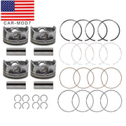 DURAFORCE Oversize +0.50MM Piston & Rings for 11-19 Hyundai Sonata Kia Sorento Optima 2.4L