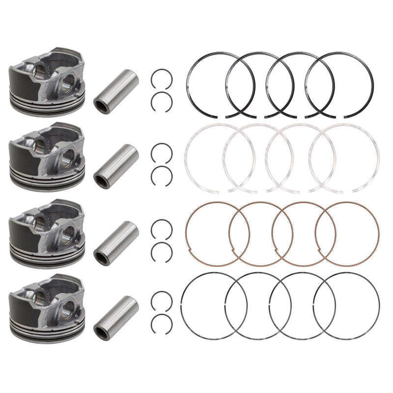 DURAFORCE Oversize +0.50MM Piston & Rings for 11-19 Hyundai Sonata Kia Sorento Optima 2.4L
