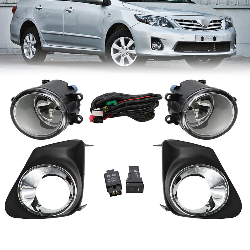 DURAFORCE Fog Lights Kit FL7012 for 2011-2013 Toyota Corolla Bumper Lamps