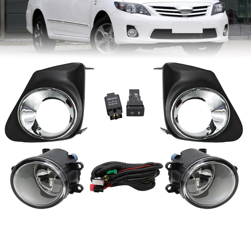 DURAFORCE Fog Lights Kit FL7012 for 2011-2013 Toyota Corolla Bumper Lamps
