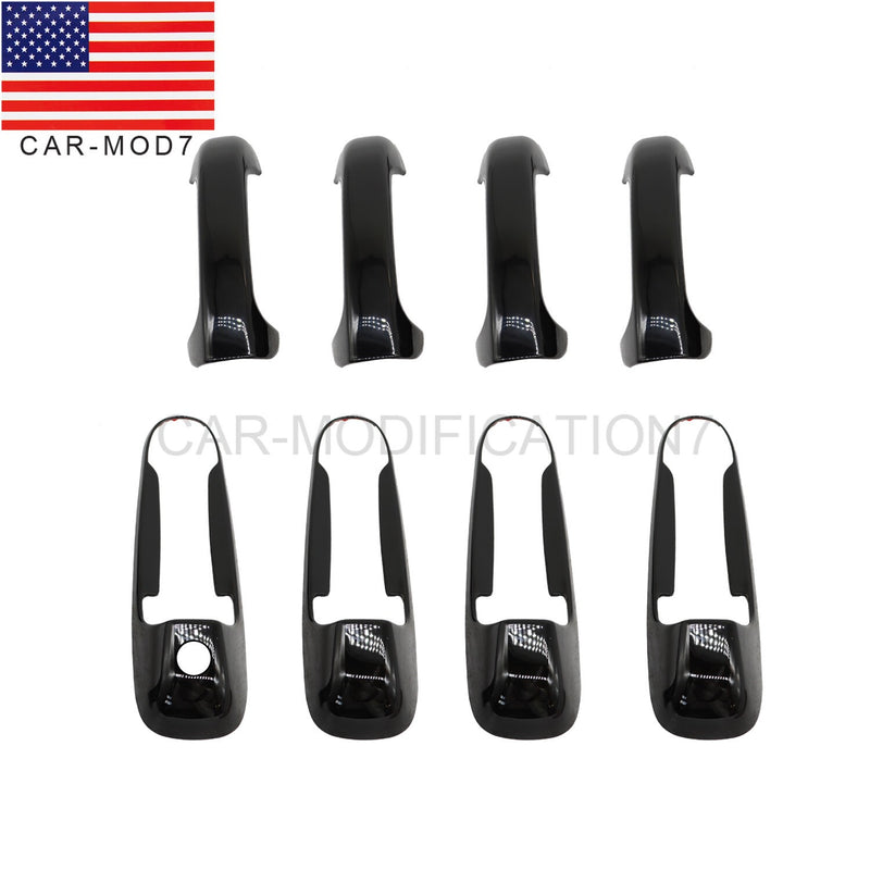 DURAFORCE Gloss Black Door Handle Covers Overlay for Ram 1500 2500 3500 2002-2008