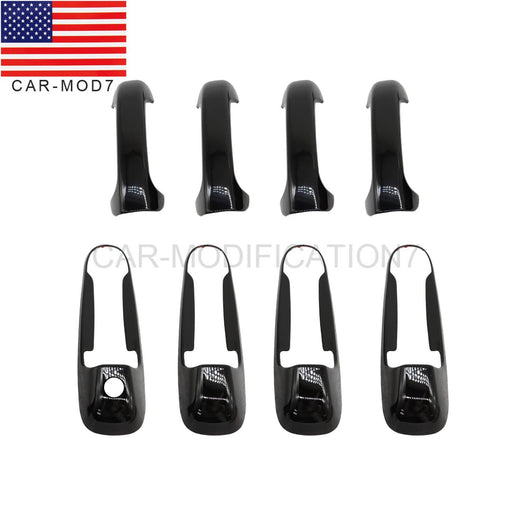 DURAFORCE Gloss Black Door Handle Covers Overlay for Ram 1500 2500 3500 2002-2008