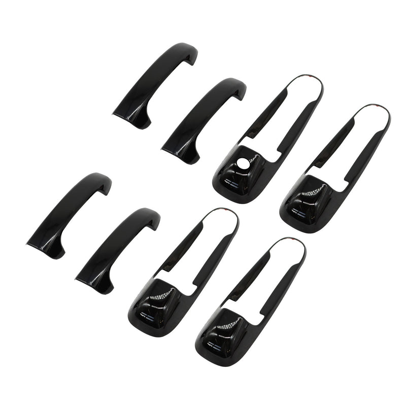 DURAFORCE Gloss Black Door Handle Covers Overlay for Ram 1500 2500 3500 2002-2008