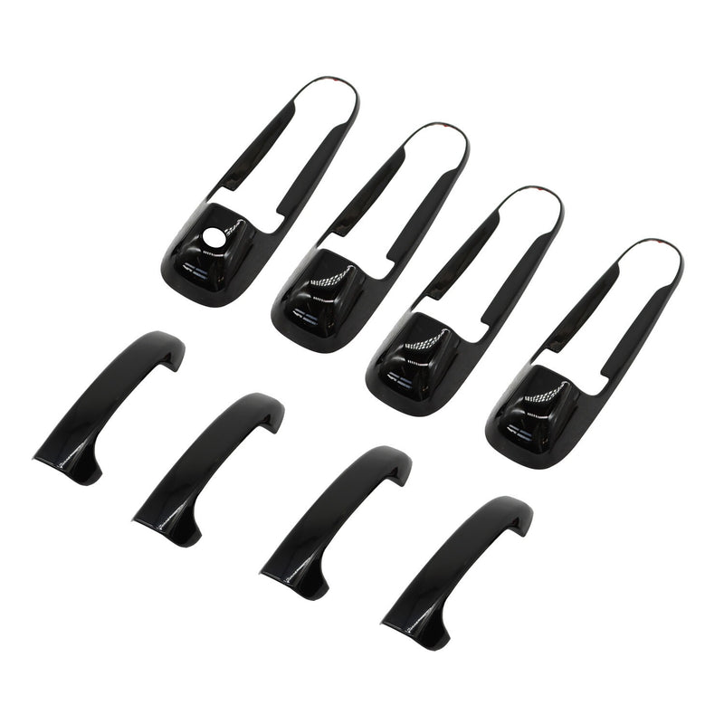DURAFORCE Gloss Black Door Handle Covers Overlay for Ram 1500 2500 3500 2002-2008