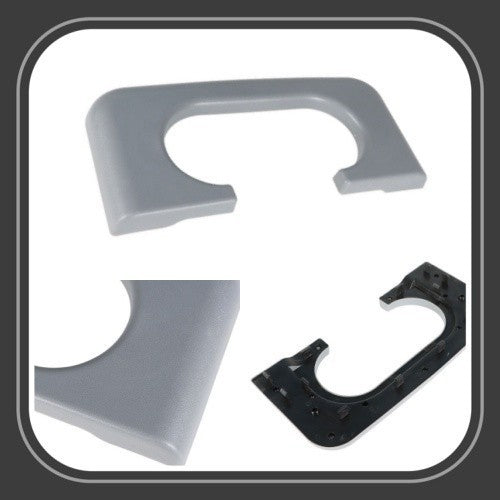 DURAFORCE 1999-2010 Ford F250 F350 F450 Gray Waterproof Center Console Cup Holder Pad