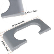 DURAFORCE 1999-2010 Ford F250 F350 F450 Gray Waterproof Center Console Cup Holder Pad