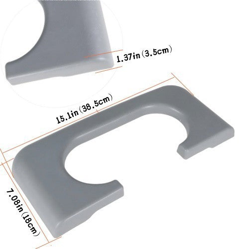 DURAFORCE 1999-2010 Ford F250 F350 F450 Gray Waterproof Center Console Cup Holder Pad