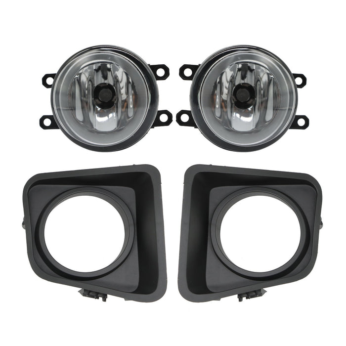 DURAFORCE 2014-2021 Toyota Tundra Black Clear Lens Bumper Fog Light Lamp Driving 14-21