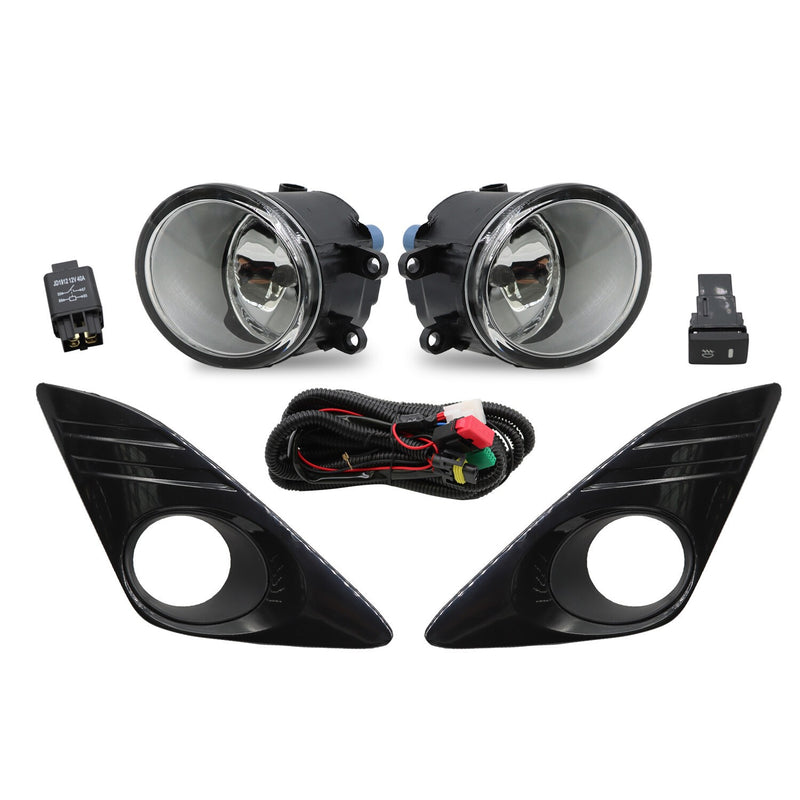 DURAFORCE 2012-2014 Toyota Camry Fog Lights with Wiring Switch Kit Bumper Lamps