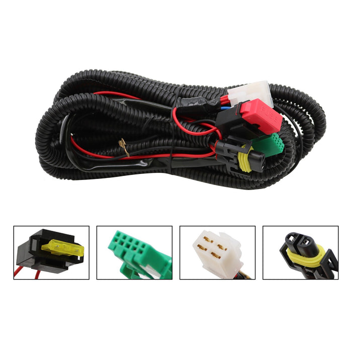 DURAFORCE 2012-2014 Toyota Camry Fog Lights with Wiring Switch Kit Bumper Lamps